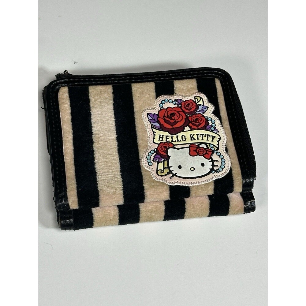 VTG Sanrio Hello Kitty Wallet Clutch Multicolor Roses Cute Traditional Y2K